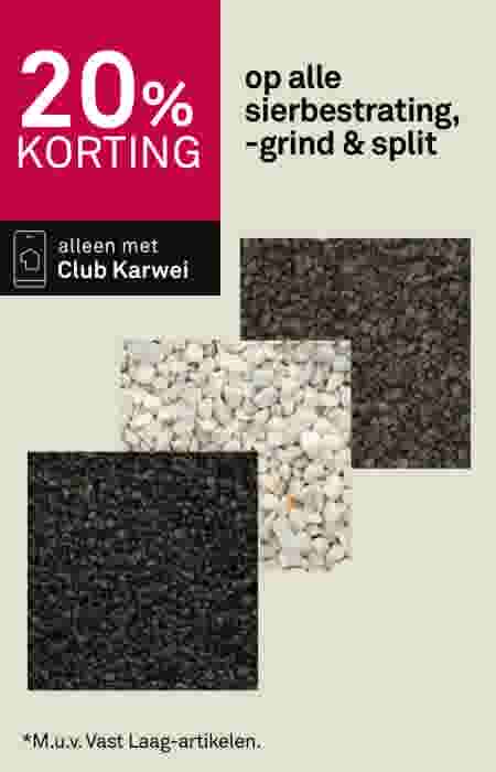 20% korting op alle sierbestrating, -grind & split