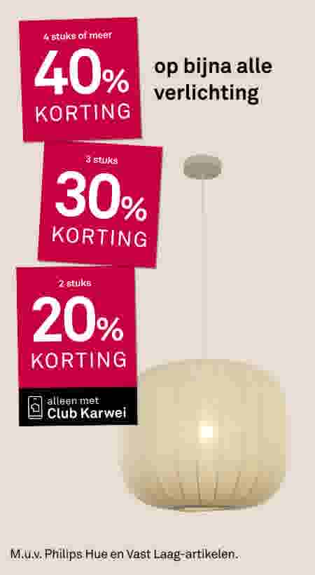Stapelkorting op bijna alle verlichting