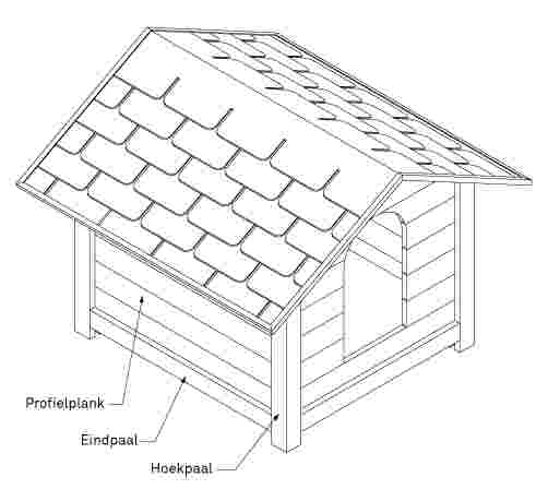 houten hondenhok ontwerp 