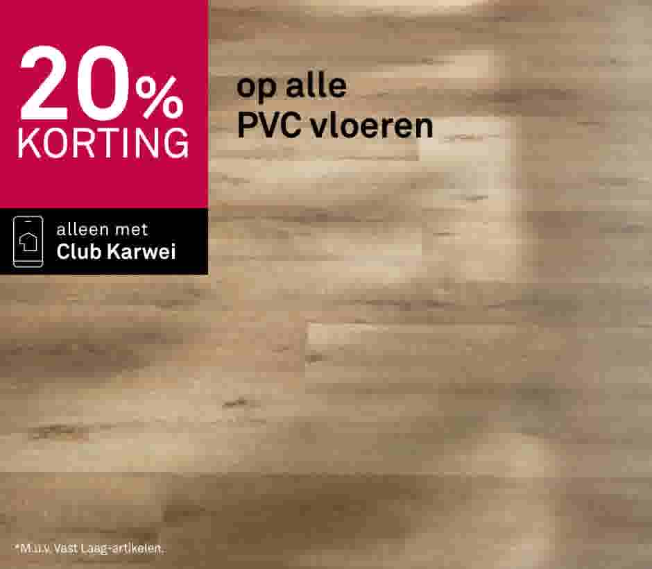 20% korting op alle  PVC vloeren