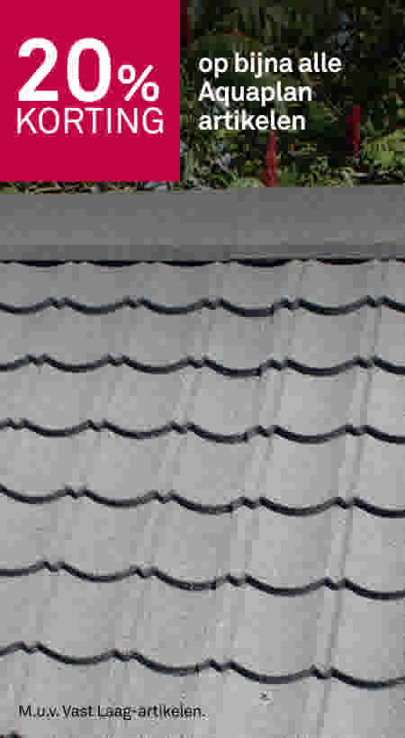 20% korting op bijna alle Aquaplan artikelen