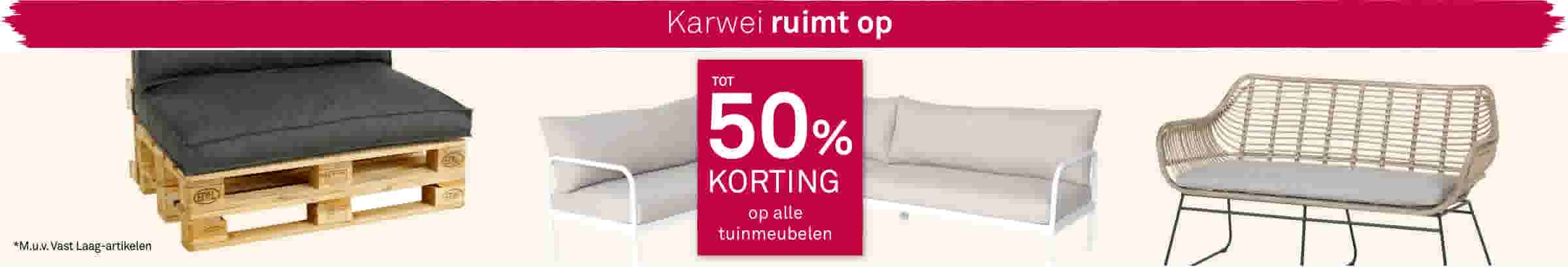 Tot 50% korting op alle tuinmeubelen