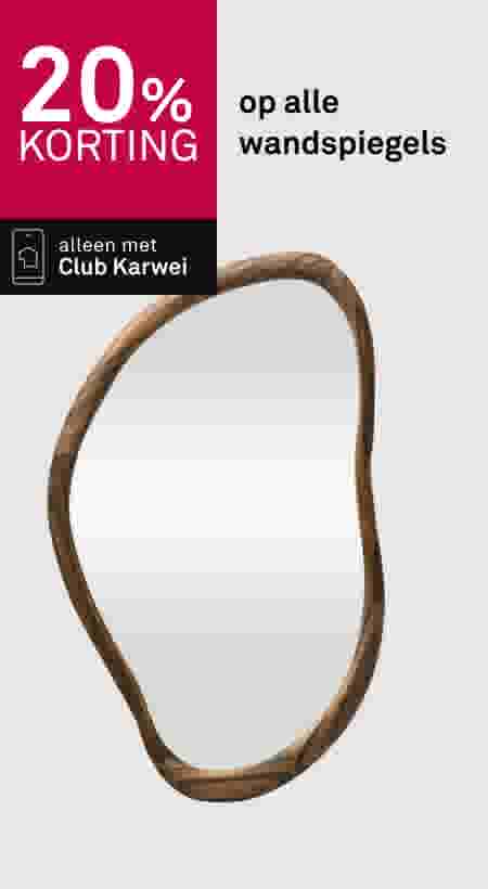 20% korting op alle wandspiegels
