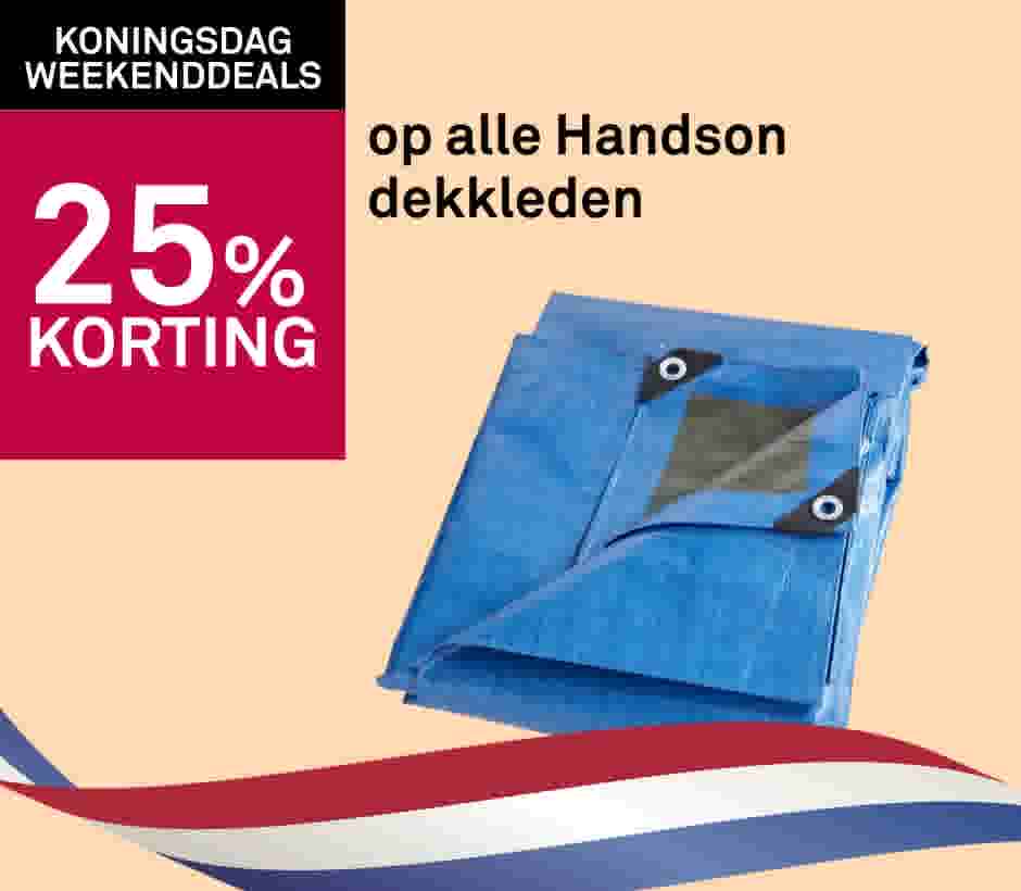 25% korting op alle Handson dekkleden