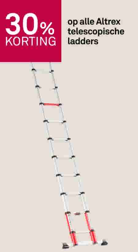 30% korting op alle Altrex telescopische ladders