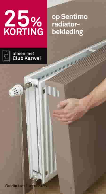 25% korting op Sentimo radiatorbekleding