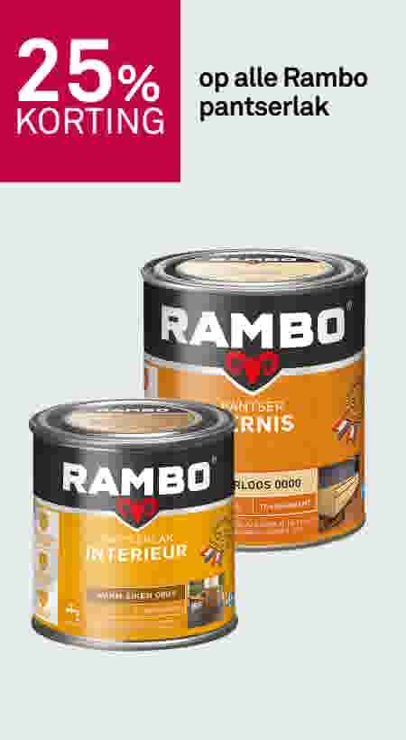 25% korting op alle Rambo pantserlak