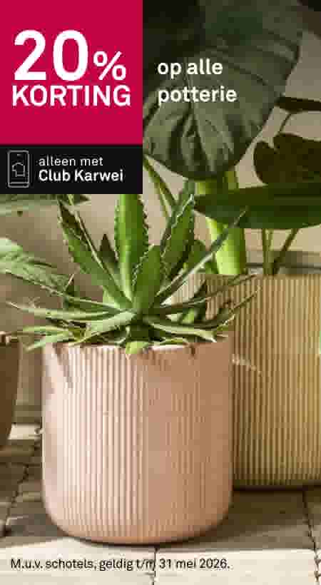 20% korting op alle potterie
