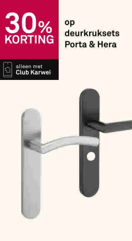 30% korting op deurkruksets Porta & Hera