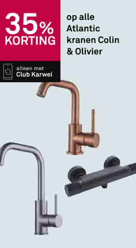 35% korting op alle Atlantic kranen Colin & Olivier