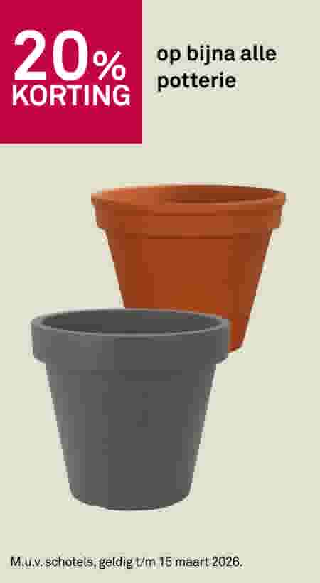 20% korting op bijna alle potterie