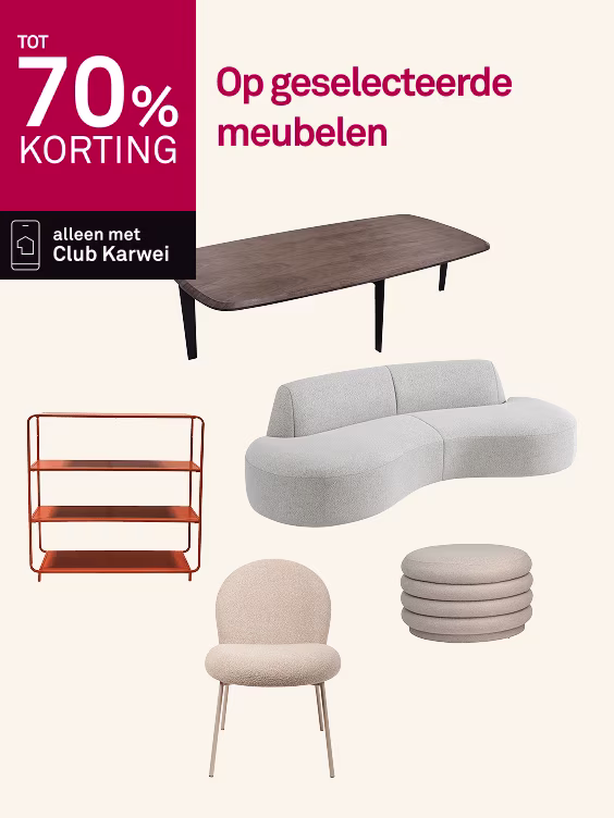 Tot 70% korting op geselecteerde meubelen