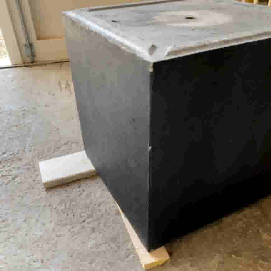 Pot Amfa zwart 52x52x48(bxdxh) DIY tuinbankje