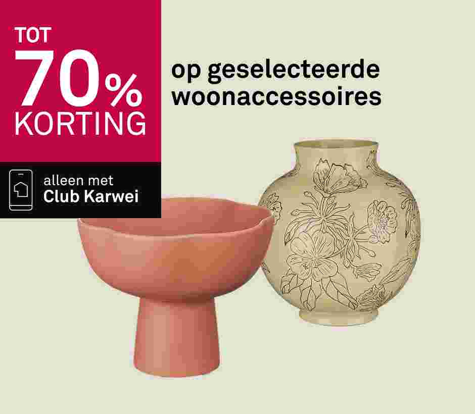 tot 70% korting op geselecteerde woonaccessoires