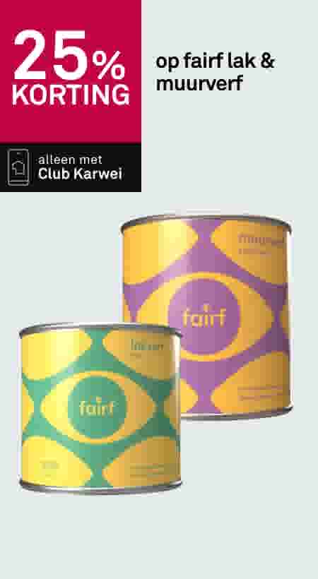 25% korting op fairf lak & muurverf