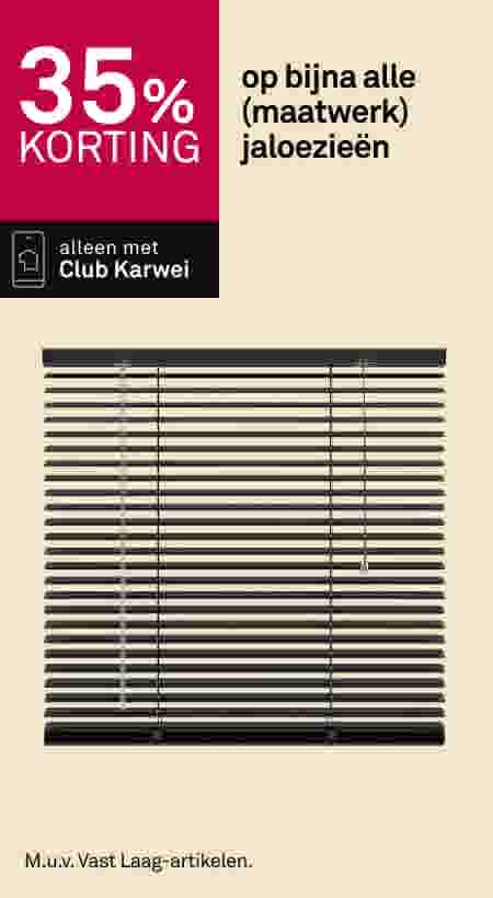 35% korting op bijna alle (maatwerk) jaloezieën