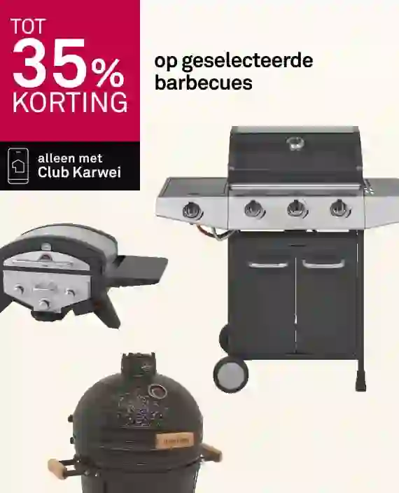 Tot 35% korting op geselecteerde barbecues