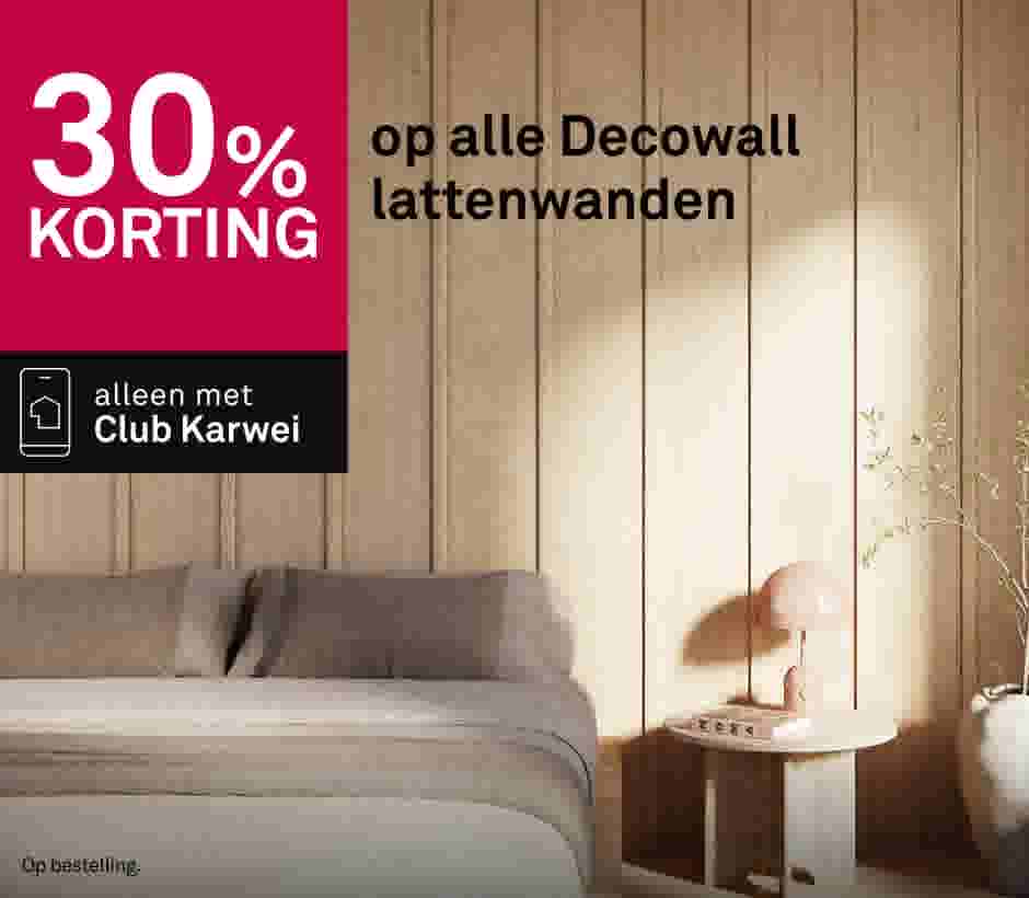 30% korting op alle Decowall lattenwanden