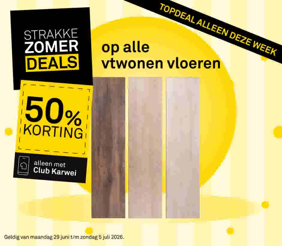 50% korting op alle vtwonen vloeren