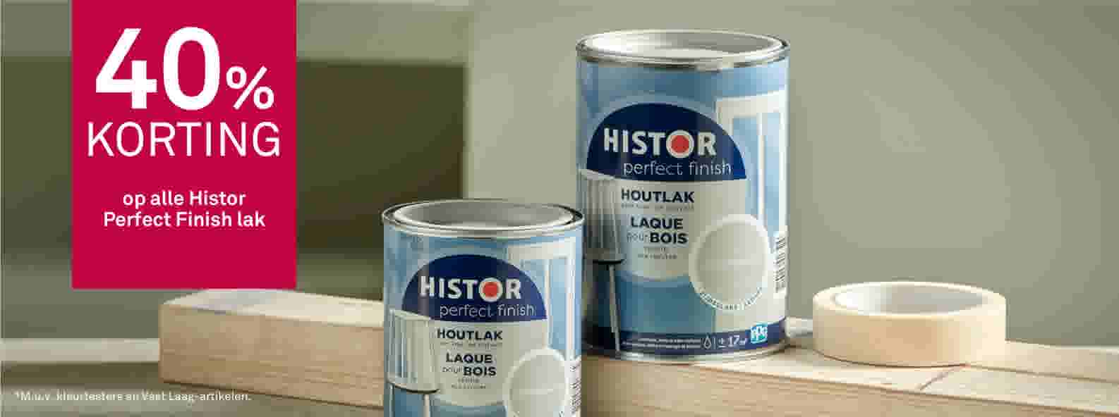 40% korting op alle Histor Perfect Finish lak