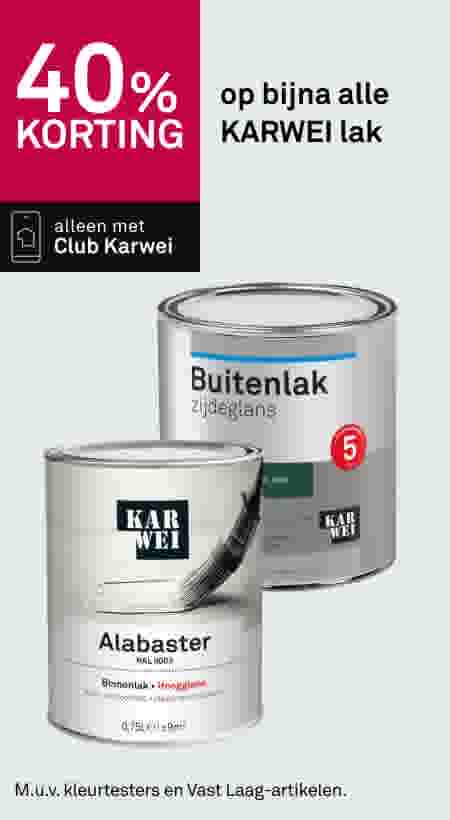 40% korting op bijna alle KARWEI lak