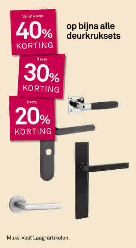 Stapelkorting op bijna alle deurkruksets