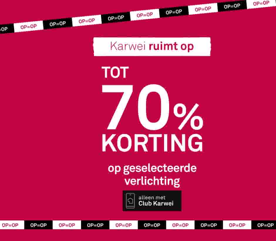 Tot 70% korting op geselecteerde verlichting