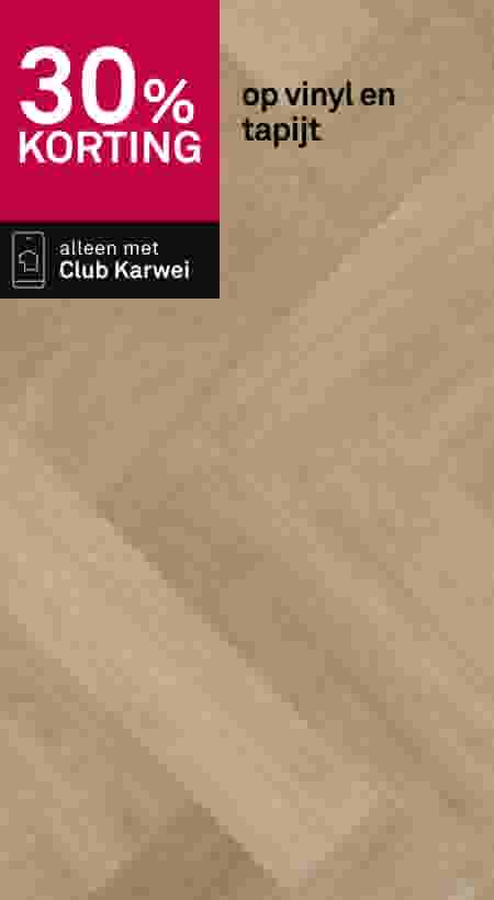 30% korting op vinyl en tapijt