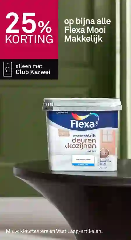 25% korting op bijna alle Flexa Mooi Makkelijk