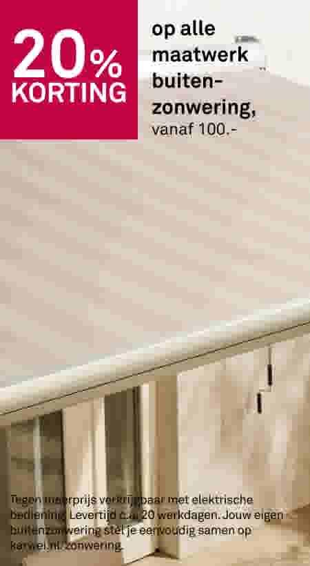 20% korting op alle maatwerk buitenzonwering
