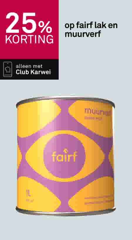 25% korting op fairf lak en muurverf