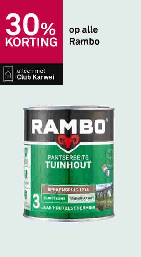 30% korting op alle Rambo