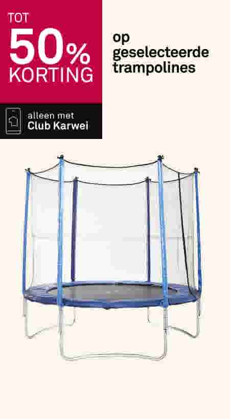 Tot 50% korting op geselecteerde trampolines