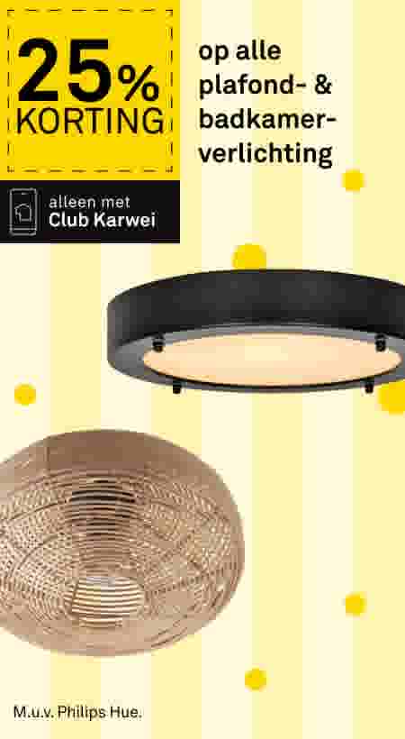 25% korting op alle plafond- & badkamerverlichting