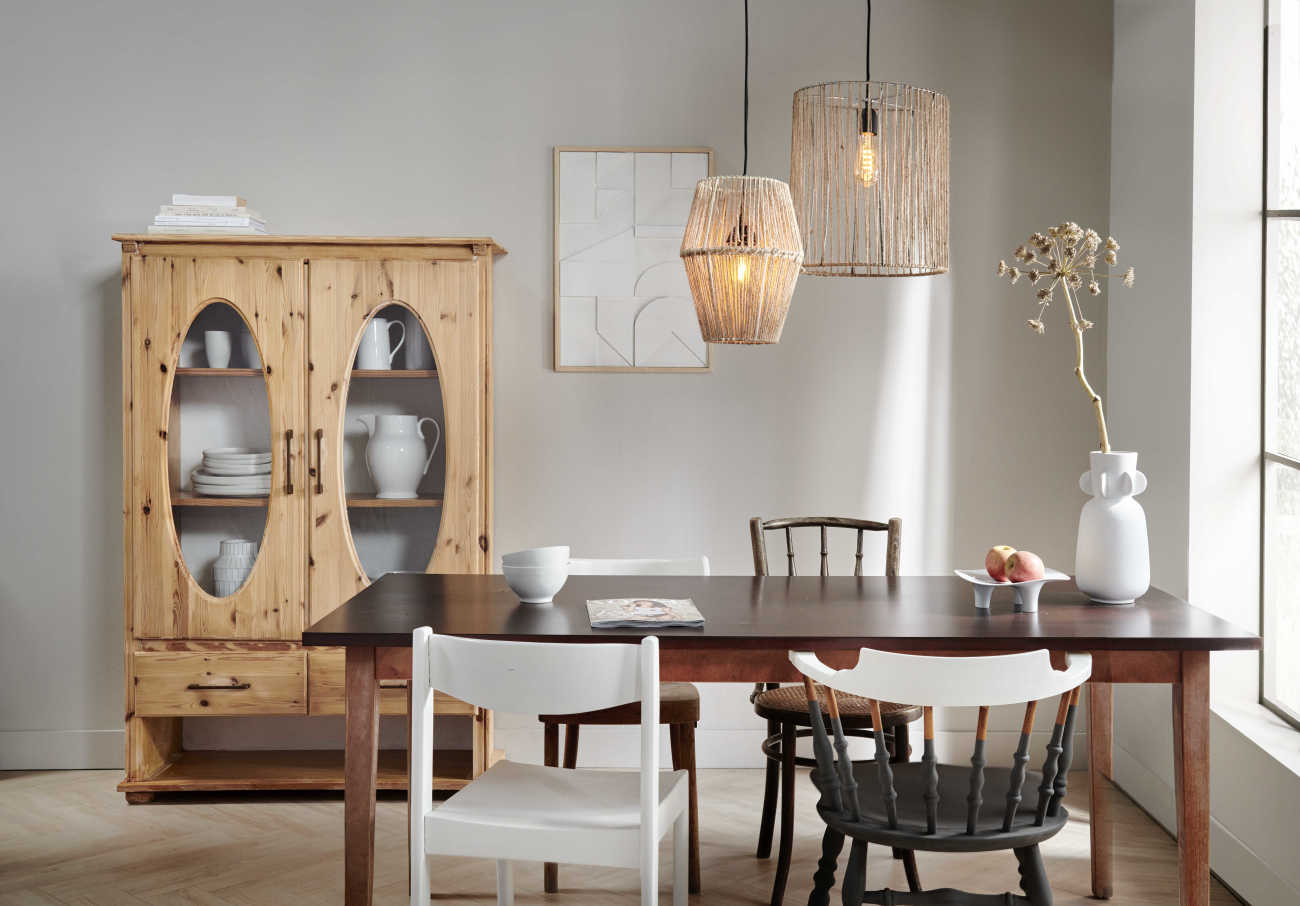 Landelijke eetkamer inspiratie voor klein budget