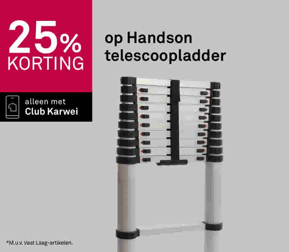 25% korting op Handson telescoopladder