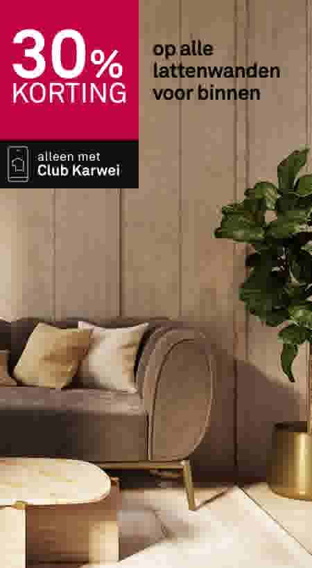30% korting op alle lattenwanden voor binnen