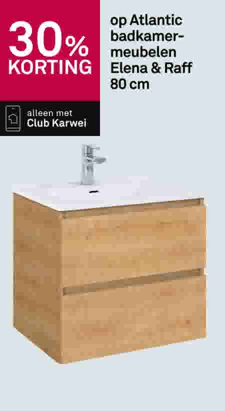 30% korting op Atlantic badkamermeubelen Elena & Raff  80 cm