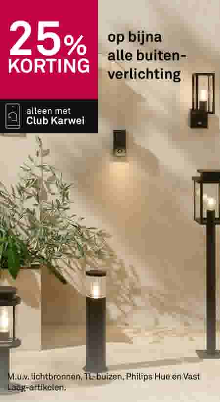 25% korting op bijna alle buitenverlichting