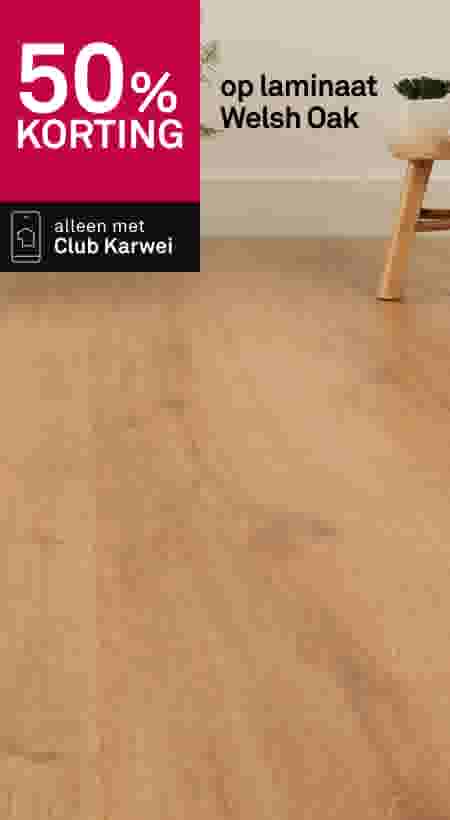 50% korting op laminaat Welsh Oak