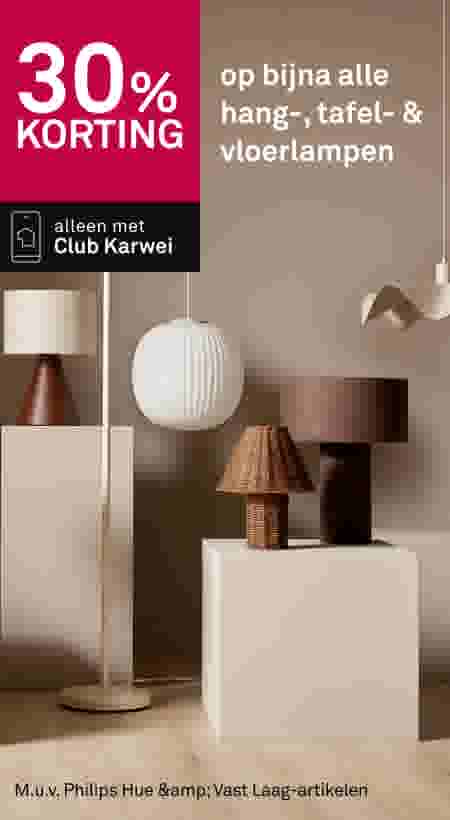 30% korting op bijna alle hang-, tafel- & vloerlampen