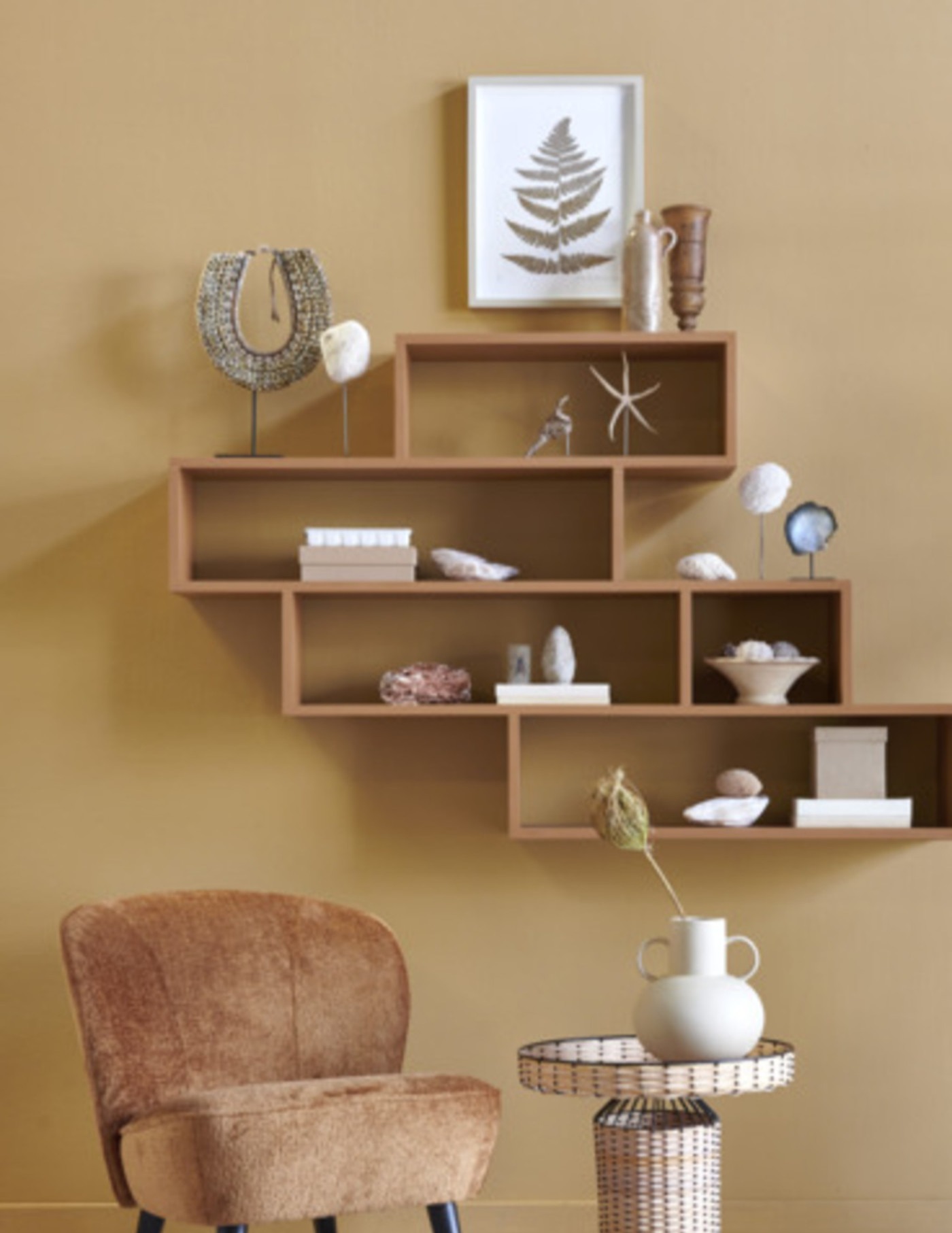 DIY eigen wandplank met vakken maken