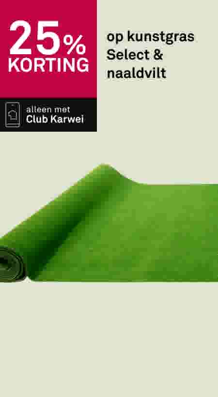 25% korting op kunstgras Select & naaldvilt