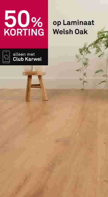 50% korting op Laminaat Welsh Oak