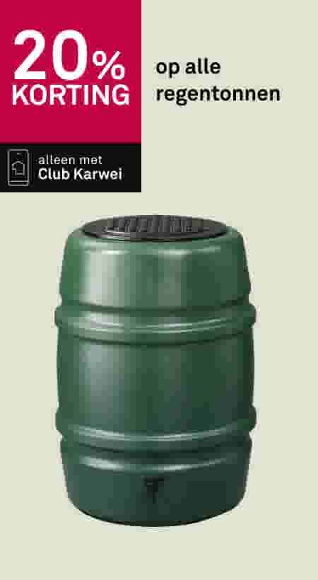 20% korting op alle regentonnen