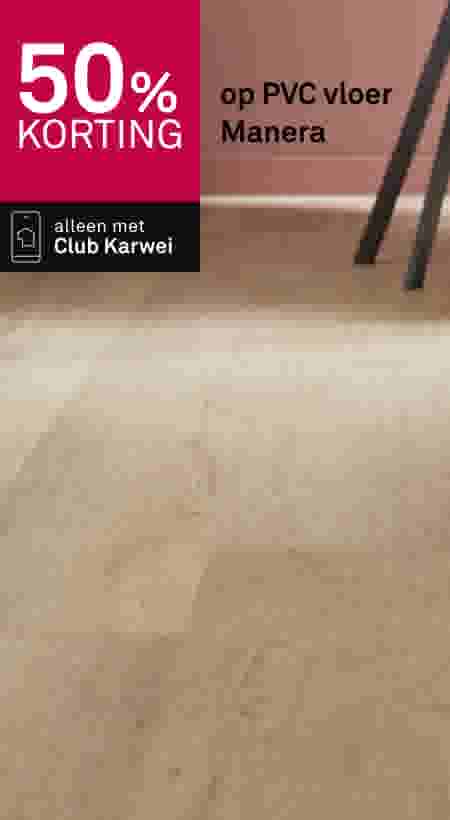 50% korting op PVC vloer Manera