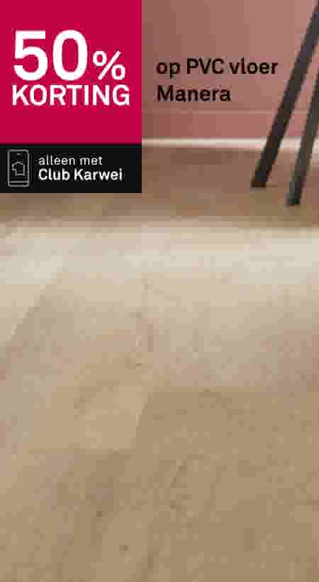 50% korting op PVC vloer Manera