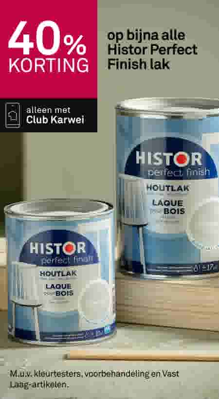 40% korting op bijna alle Histor Perfect Finish lak