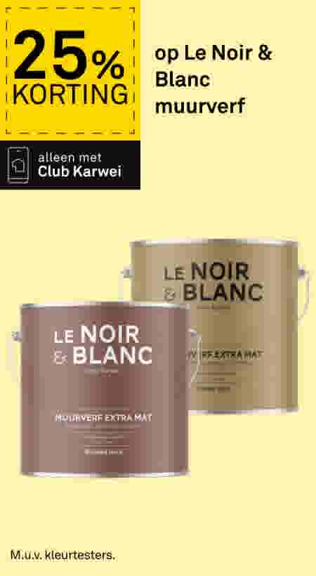 25% korting op Le Noir & Blanc muurverf 