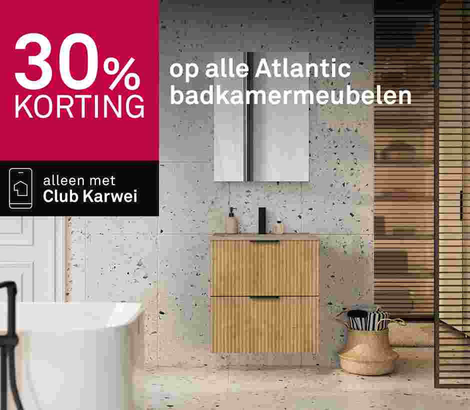 30% korting op alle atlantic badkamermeubelen
